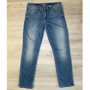 MOTHER Classic Indigo Cropped Jeans